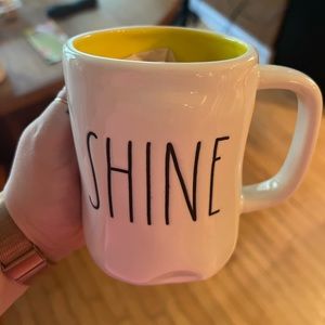 Rae Dunn Shine yellow inside mug